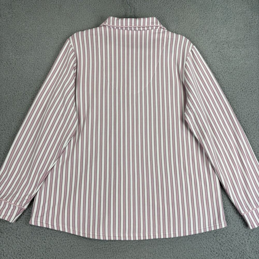 Laura Ashley Pajama Set XL Pink Quiet Luxury Preppy Loungewear Top Pull On Pants - Picture 7 of 12